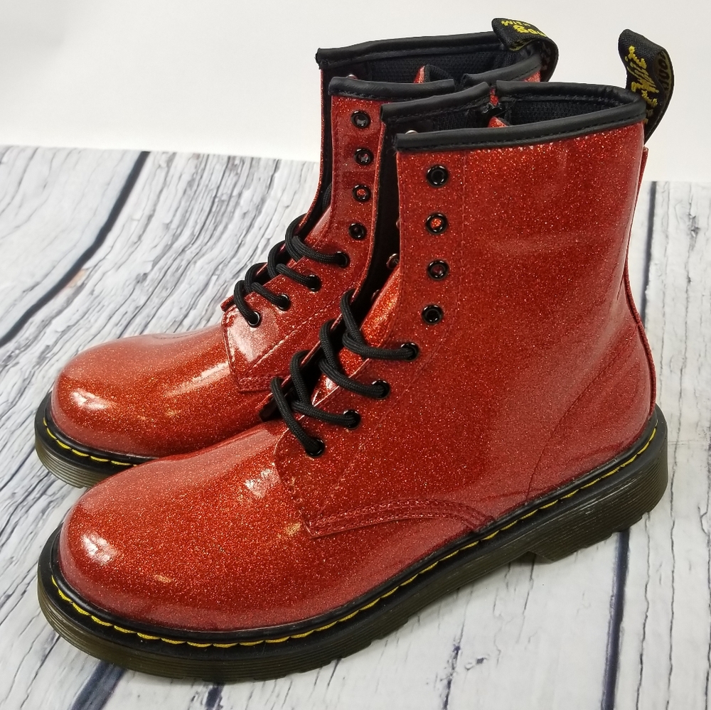 Dr Martens 1460 Glitter Y red